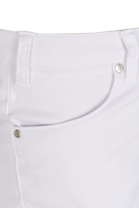 Slim fit Emily shorts med normal midje, Bright White, Packshot image number 2