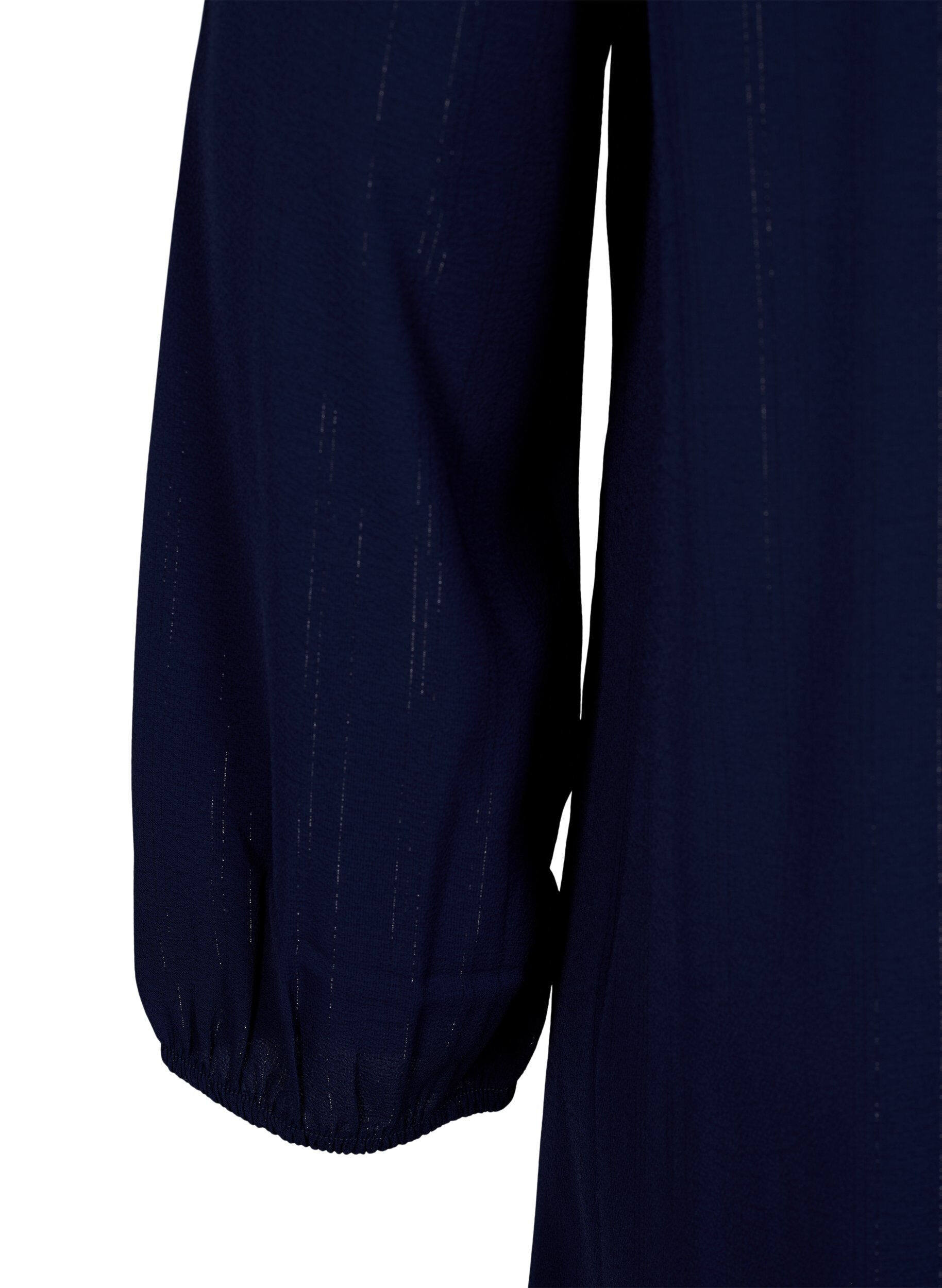 Zizzi Kort kjole med volanger og glitter, Bl&aring;, Packshot image number 3