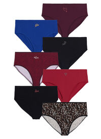 7-pakning med truser med regular waist, Rød 7-pakning med truser med regular waist