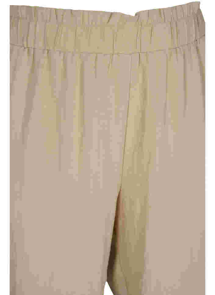 Løse shorts i viskose, Oxford Tan, Packshot image number 2