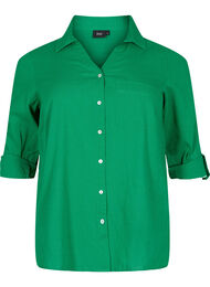 Bluse med 3/4-ermer og knapper, Jolly Green