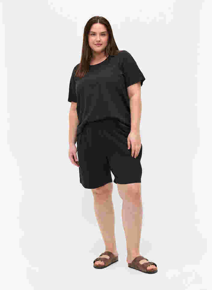 Løse shorts med lommer, Black, Model