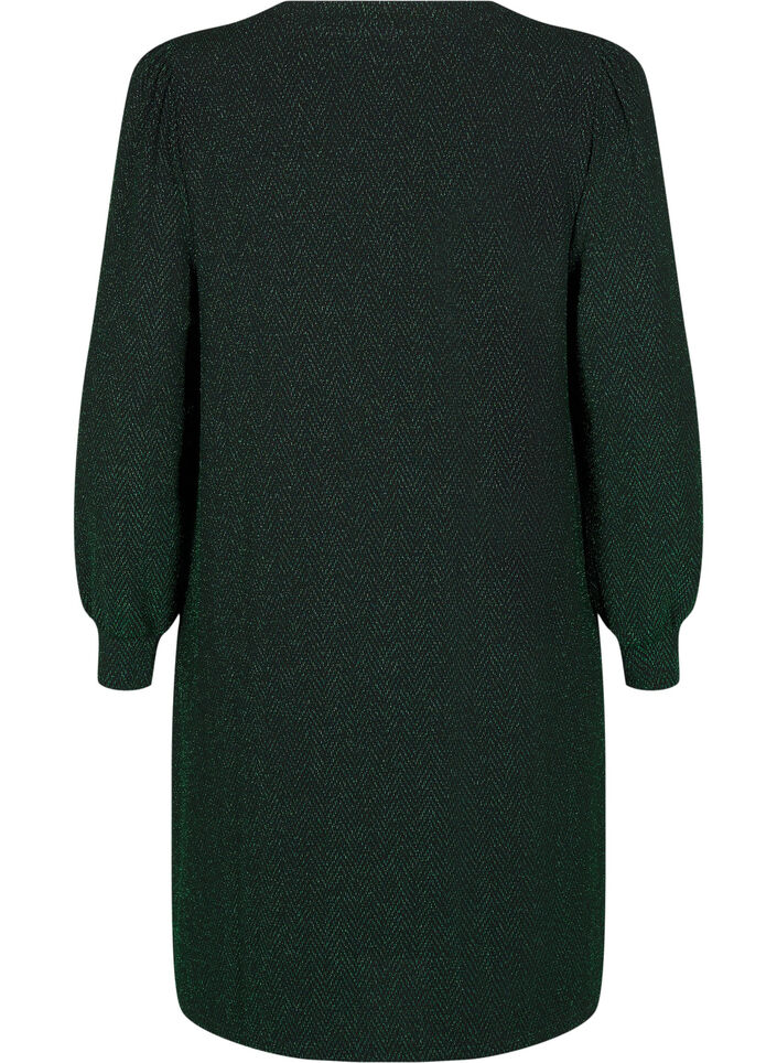 Kjole med sikksakkmønster og glitter, Scarab ZigZagShimmer, Packshot image number 1