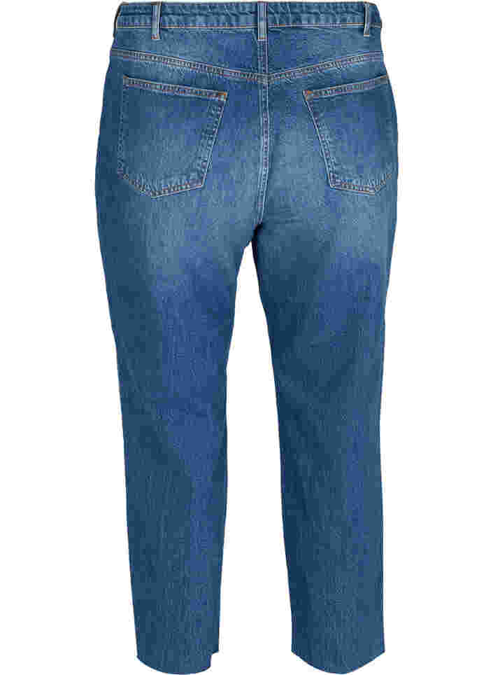 Cropped mom fit Mille jeans med en løs passform, Blue Denim 5, Packshot image number 1