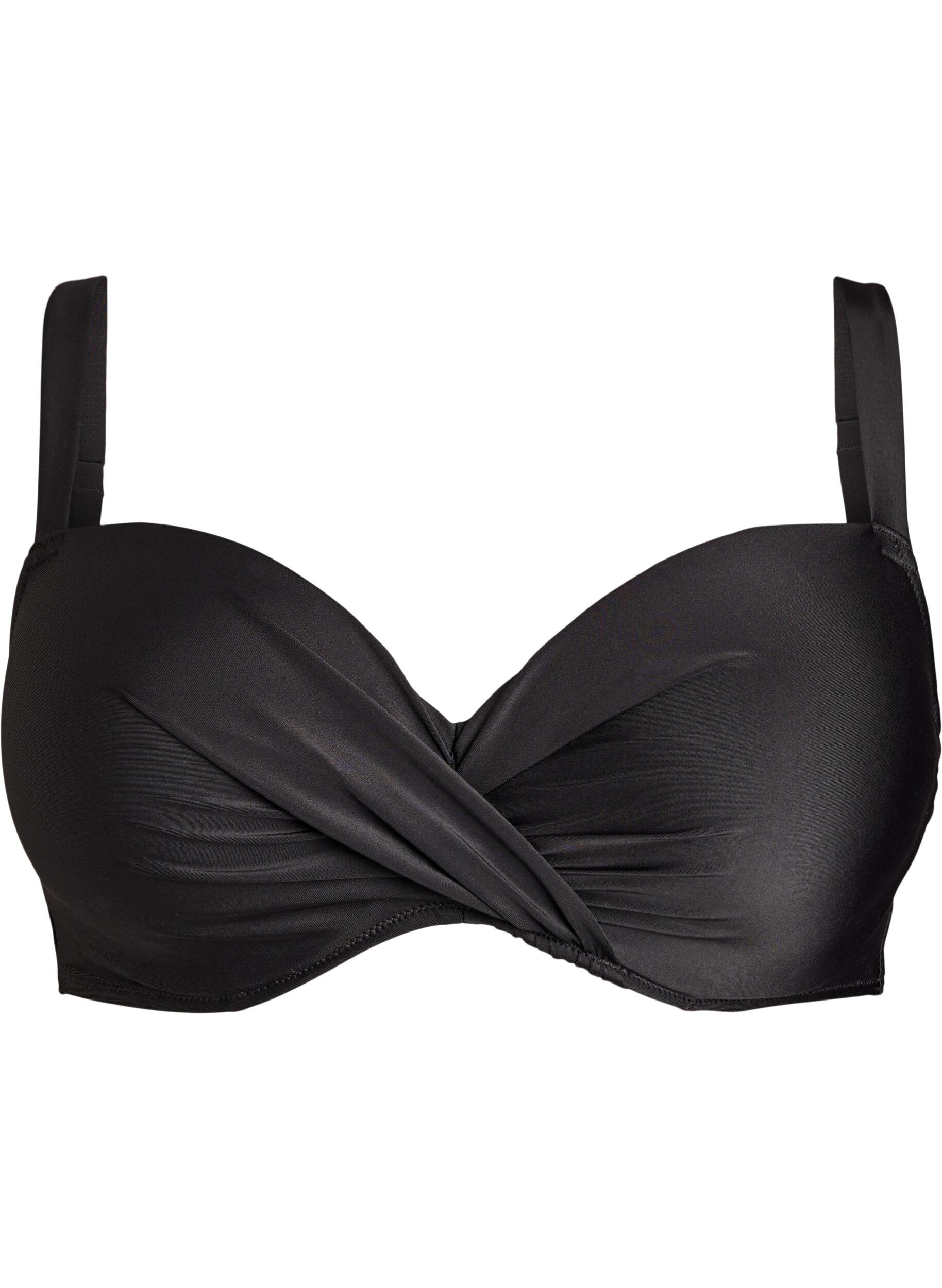 Bikinitopp med b&oslash;yle og drapering