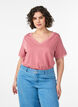T-skjorte med blonder kant, Rosa, Model image number 0