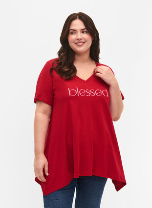 T-skjorte av bomull med korte ermer, Barbados Cherry BLES, Model image number 0