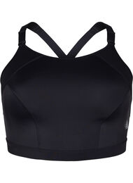 CORE, SUPER HIGH, SPORTS BRA - Sports-BH med justerbare skulderstropper, Black