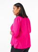 Skjorte bluse med knappelukking i bomull-lin-blanding, Bright Rose, Model image number 1