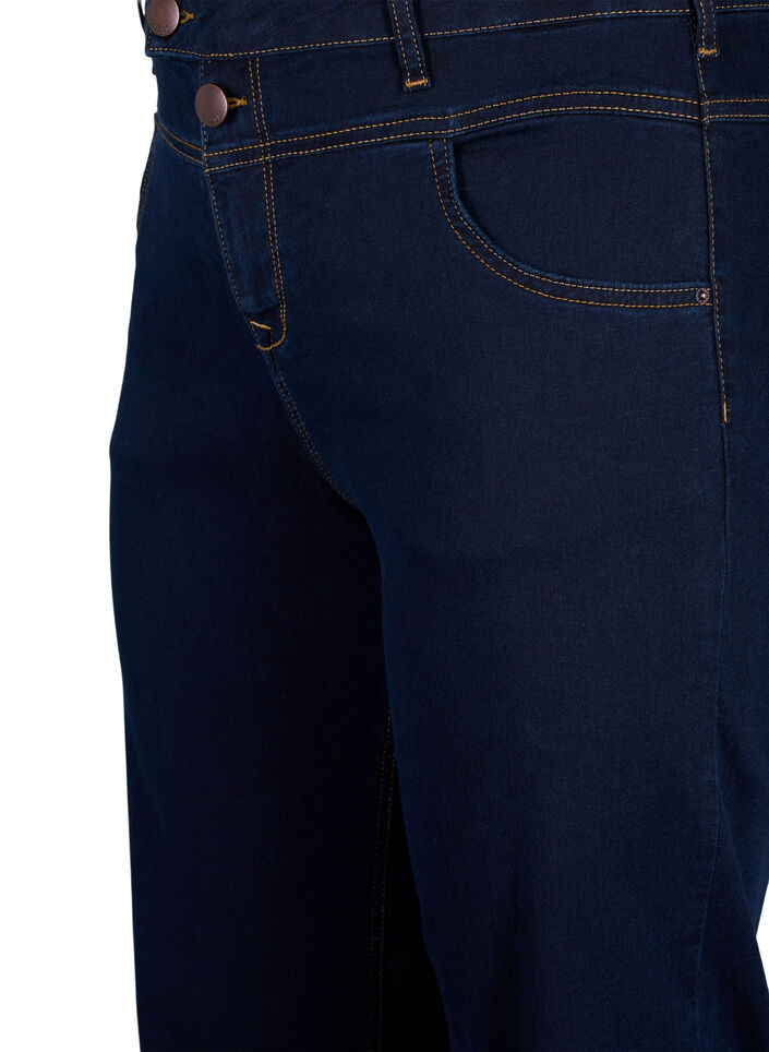 Regular fit Gemma jeans med h&oslash;y midje, Bl&aring;, Packshot image number 2