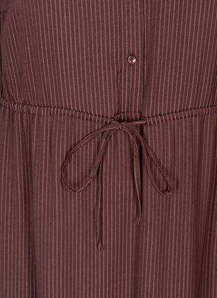 Stripete kjole med lange ermer, Fudge, Packshot image number 3