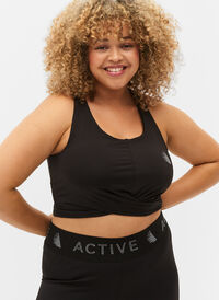 Sports-BH med krysset rygg, Black, Model