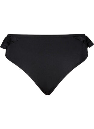 Zizzi Bikinitruse med volanger, Svart, Packshot image number 0