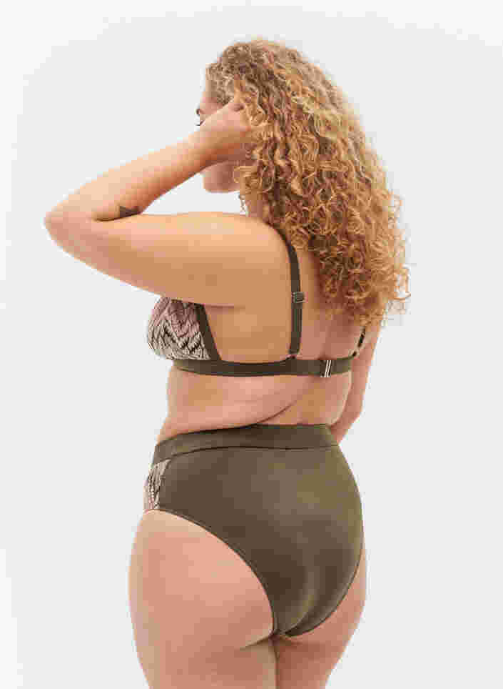 Mønstrete bikinitruse med høyt liv, Beech AOP, Model