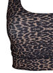Racerback sports-BH med leopardmønster, Brun, Packshot image number 2