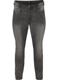 Slim fit Emily jeans med normal høyde i livet, Grå Slim fit Emily jeans med normal høyde i livet