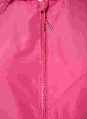 Kort jakke med hette og justerbar bunn, Hot Pink, Packshot image number 2