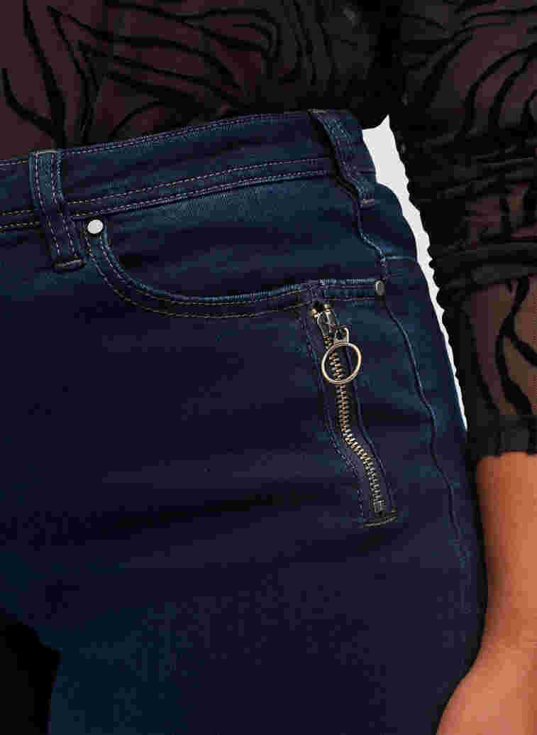 Regular fit Gemma jeans med høyt liv, Dark blue, Model image number 2