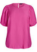 Viskose bluse med 1/2 ermer, Rosa, Packshot image number 0