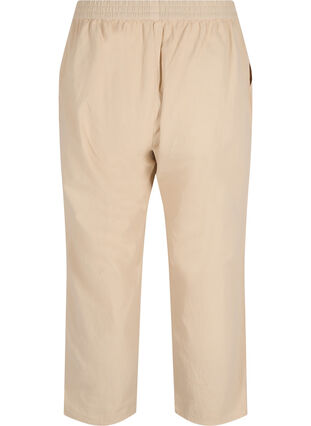 Cropped bukser i bomull, Oxford Tan, Packshot image number 1