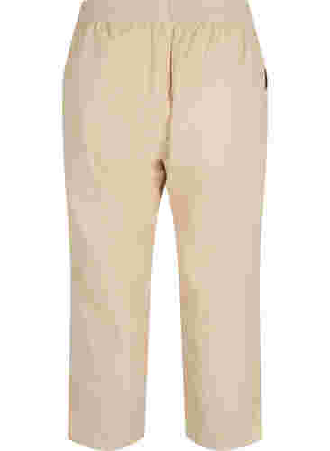 Cropped bukser i bomull, Oxford Tan, Packshot image number 1