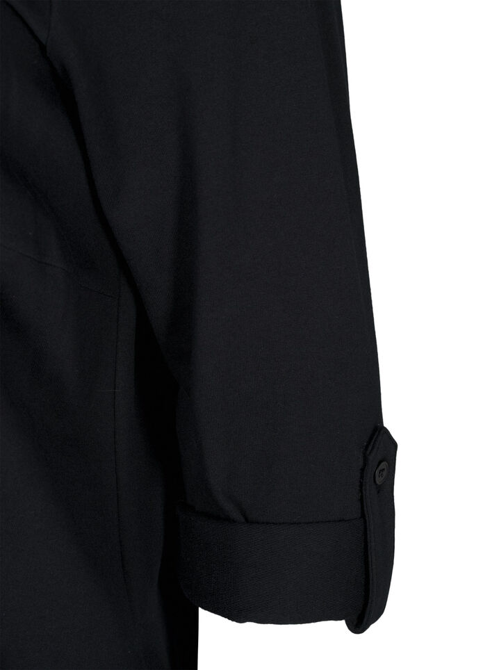 Ballongkjole med lommer, Svart, Packshot image number 3