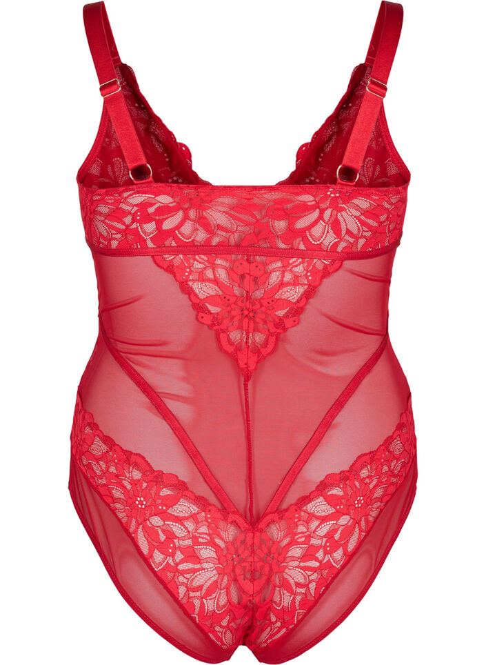 Blondebody med mesh, Rhythmic Red, Packshot