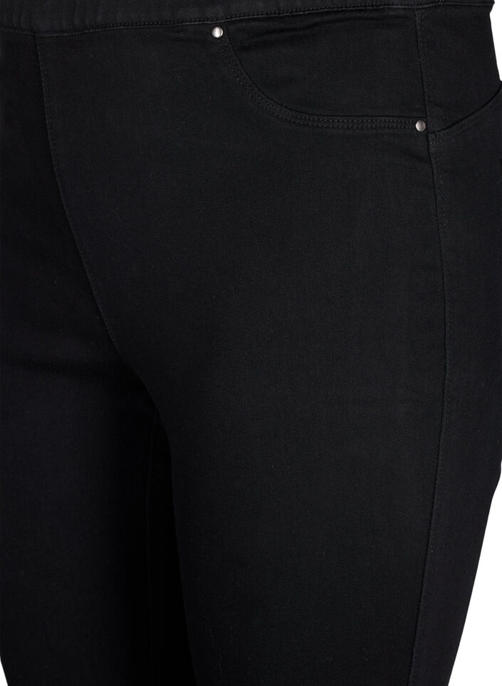 Jeggings med h&oslash;y midje, Svart, Packshot image number 2