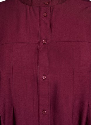 Zizzi Viskoseskjorte med A-linjeform, Rød, Packshot image number 2