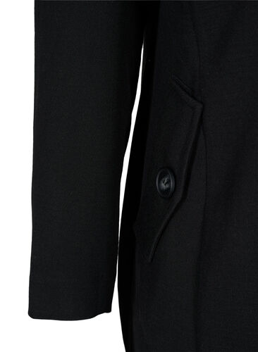 Klassisk kåpe med knappelukking, Black, Packshot image number 3