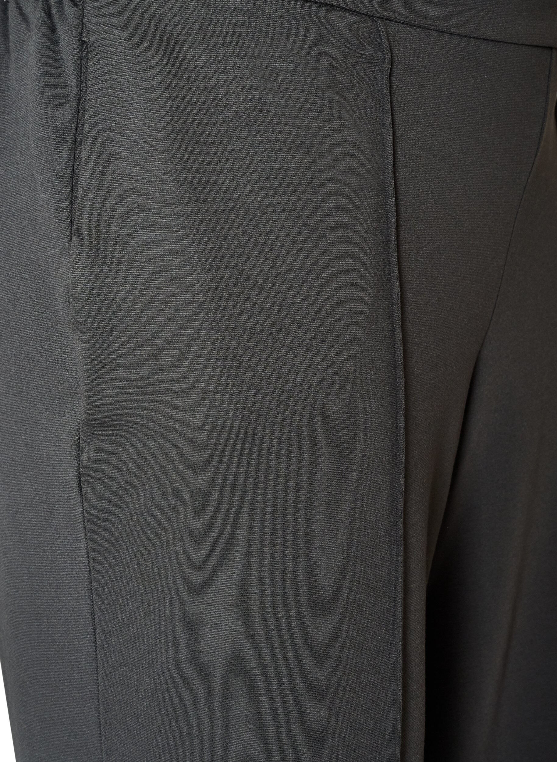 ZizziLoose fit jerseybukser med h&oslash;y midje, Gr&aring;, Packshot image number 2