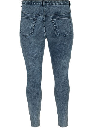 Cropped Bea jeans med ekstra høyt liv, Blue Snow Wash, Packshot image number 1