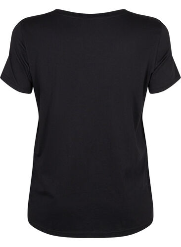 T-skjorte til trening med trykk, Black w. Disciplined, Packshot image number 1