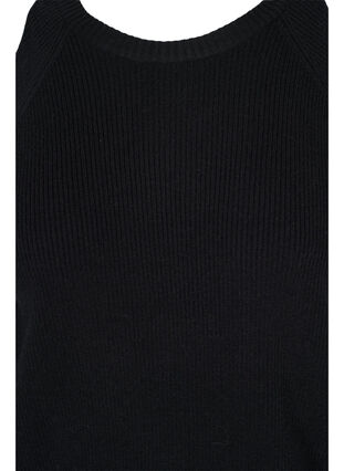 Strikkegenser med åpen skulderdetalj, Black, Packshot image number 2
