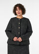 Jakke i boucl&eacute; med gullfargede knapper, Svart, Model image number 0