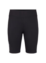 Tettsittende treningsshorts med logo, Black, Packshot
