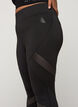 Cropped treningstights med mesh, Black, Model image number 1