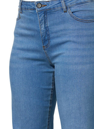 Gemma jeans med regular fit og høyt liv, Light blue, Packshot image number 2