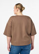 Kort loose fit t-skjorte i modalblanding, Brun, Model image number 2