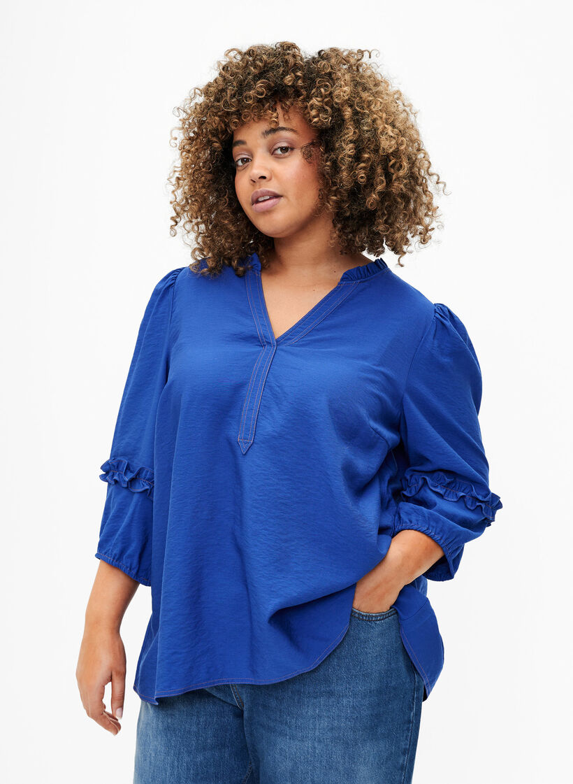 Bluse med ruffles, Surf the web, Model image number 0