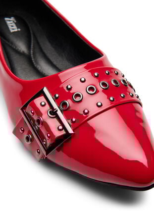 Zizzi Wide fit - Ballerina med stropp og studs, Adrenaline Rush, Packshot image number 3