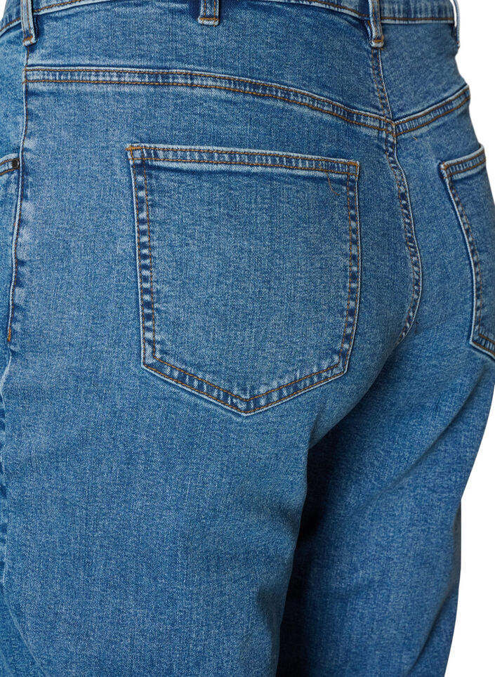 Cropped Vera jeans med straight fit, Bl&aring;, Packshot image number 3