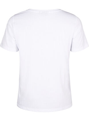 T-skjorte i bomull med rund hals og trykk, B. White W. Hearts, Packshot image number 1