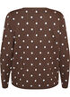 Cardigan med prikker og knappelukking, Brun, Packshot image number 1