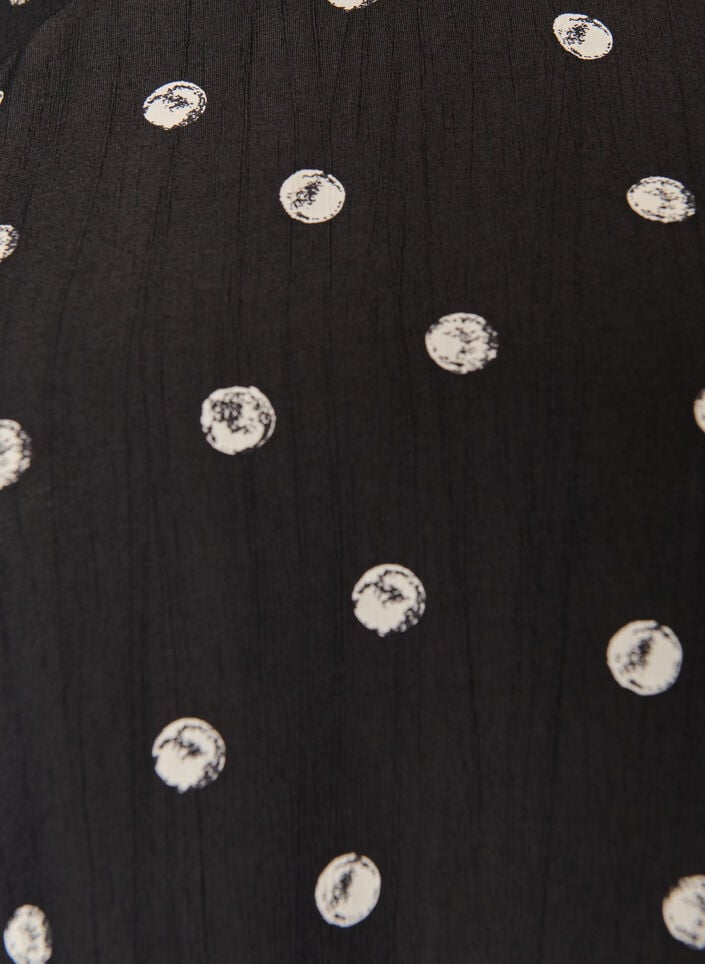 Kort kjole i viskose med ballongermer, 9990, Packshot image number 2