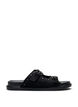 Wide fit - Slip-on sandaler med nagler, Svart, Packshot image number 0