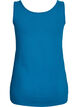 Ensfarget basic topp i bomull, Bl&aring;, Packshot image number 1