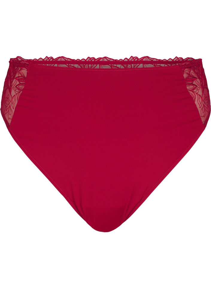 Mikrofiberstring med blonde, Rød, Packshot image number 0