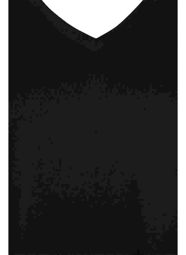 Basis T-skjorter i bomull 2 stk., Black/Bright W, Packshot image number 2