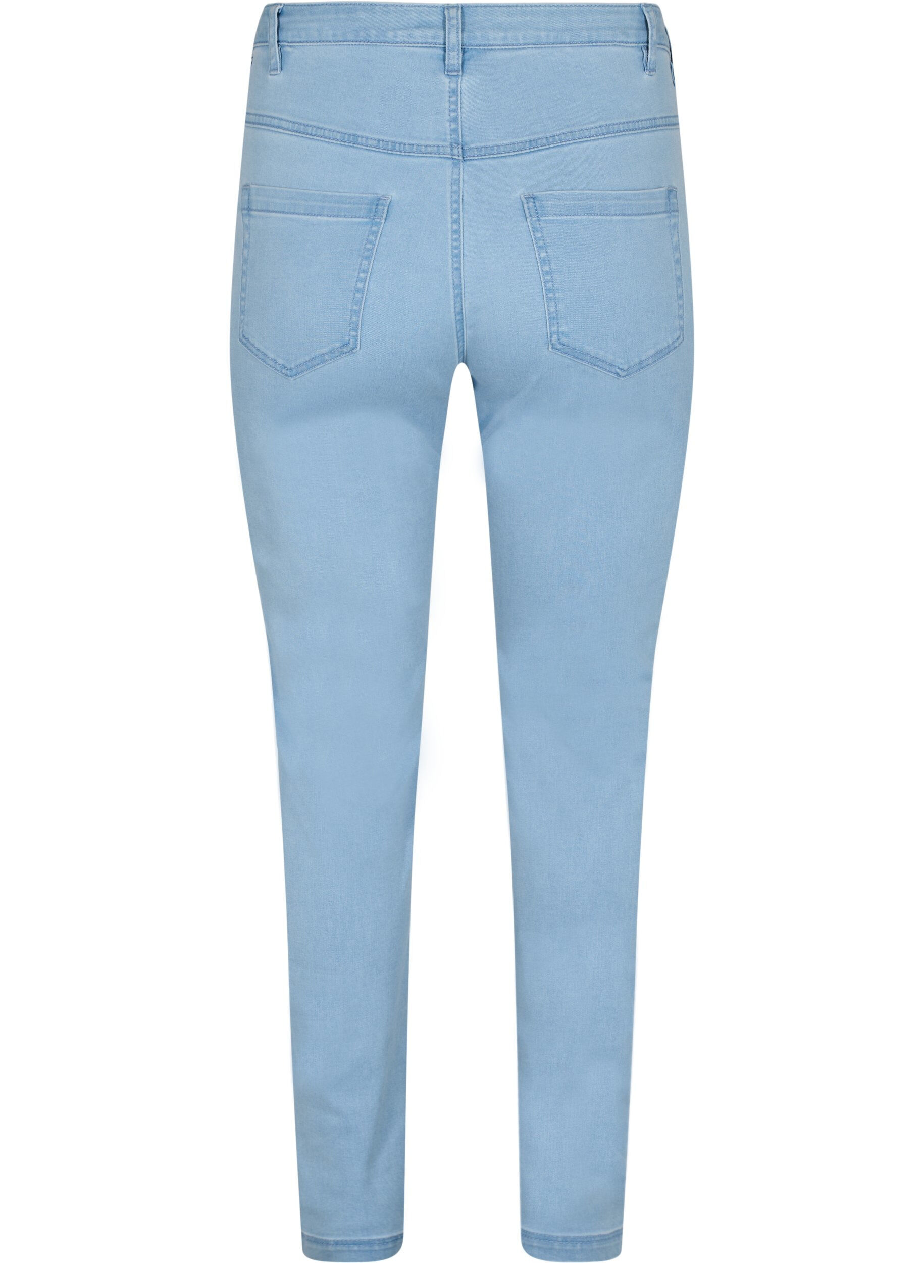 ZizziSlim fit Emily jeans med normal h&oslash;yde i livet, Bl&aring;, Packshot image number 1